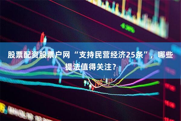 股票配资股票户网 “支持民营经济25条”，哪些提法值得关注？
